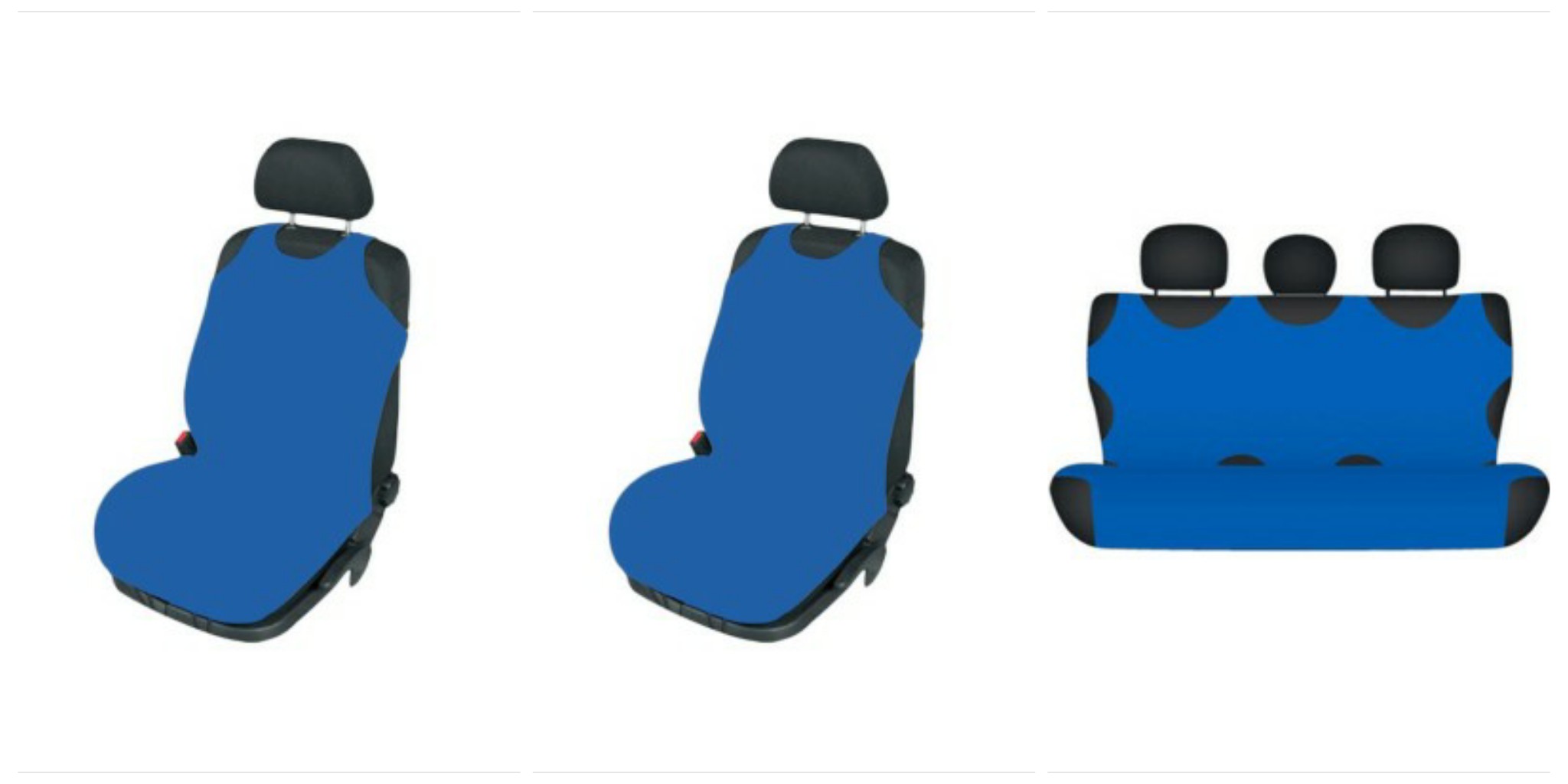 Trikó üléshuzat kék - első + hátsó ülések.