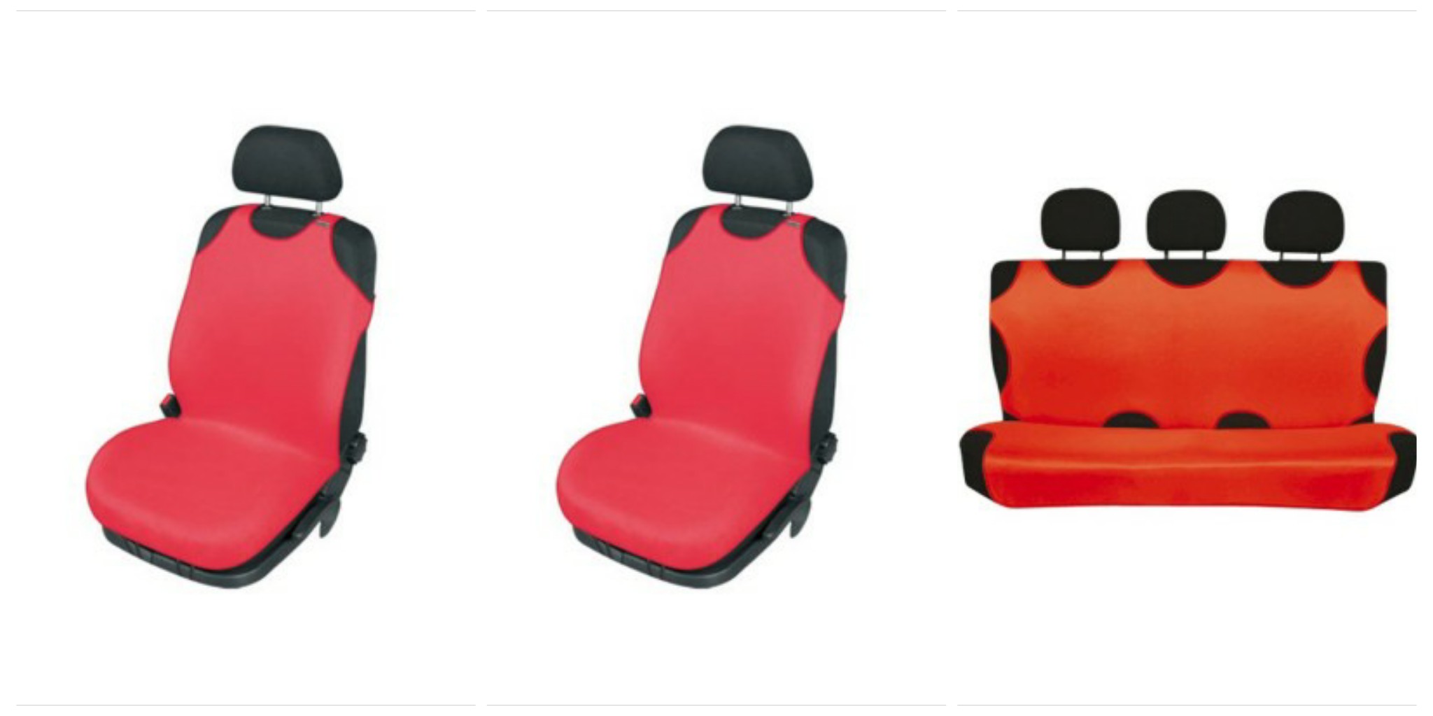 Trikó üléshuzat piros - első + hátsó ülések.