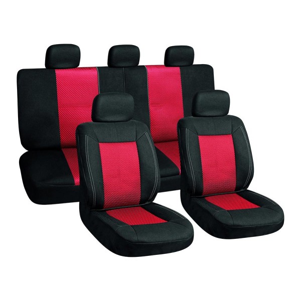 Univerzális autó üléshuzat piros, első + hátsó ülések, 7863